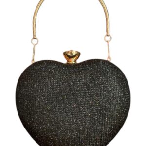 Sac de soirée coeur noir