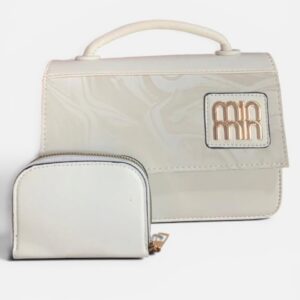 Ensemble sac à main blanc