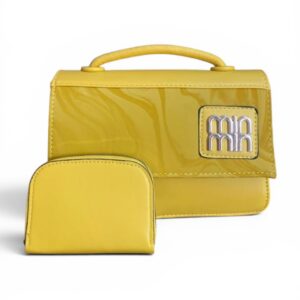 Ensemble sac à main jaune