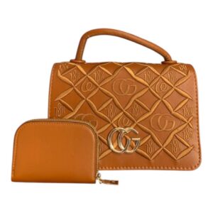 Ensemble sac à main marron