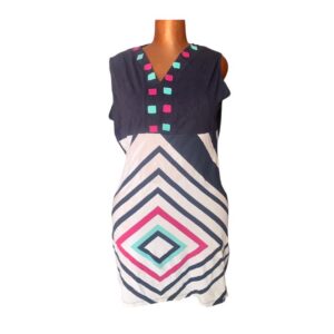 Robe Courte Sans Manches (Friperie Premier Choix)