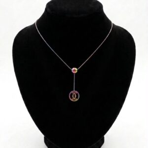 Collier pendentif cravatiste logo arc-en-ciel