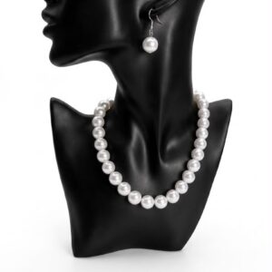 Parure de bijoux en perles nacrées – Collier ras-de-cou